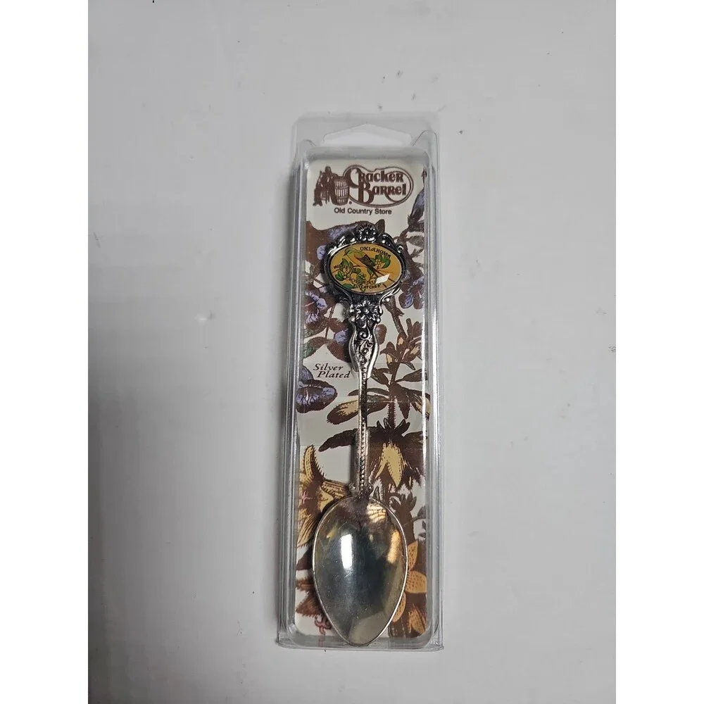 Vintage Silver Plated Cracker Barrel Mini Spoon Oklahoma